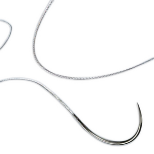Silkam Silk Suture, Size 4-0, Length 6", 3/8 Circle Reverse Cutting Needle, Black Colour, 36/Box