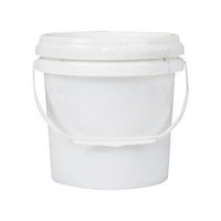 Damaged, Liv Pail Bucket, 4 Litres, 180mm Height x 171.2mm Width, Polypropylene, White, Each