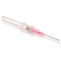 BD Insyte Autoguard Shielded IV Cannula with BD Vialon Biomaterial, 20 Gauge x 1.16 Inches, 30mm, Pink, 50/Box (381434)