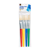 EC Paint Brush, Jumbo, Flat, 4 Pieces/Pack Pack