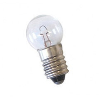Livingstone Light Globe Torch Bulbs, Small Round Miniature Edison Screw Type (MES), 6.2volts, 0.3amps, 10/Packet Box