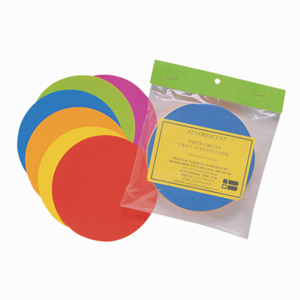 Paper Circles, 120mm, 80GSM, Biodegradable, Assorted Fluorescent Colours, 120/Pack Pack