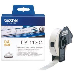 BROTHER DK11204 MULTI PURPOSE LABELS 17MMX54MM 400LABELS/ROL Pack