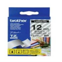 BROTHER TAPE P-TOUCH 12MM BLK ON CLR EACH Each