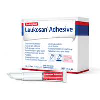 Leukosan Adhesive Wound Glue, 0.7ml/Tube, Sterile, Dual Applicator Tip, No Heat Generation, Ultra-High Viscosity, Violet Dyed, 10 Pieces/Pack Pack