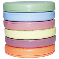 Large Round Bur Block Magnetictangerine Each