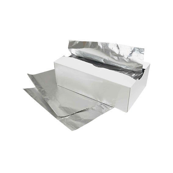 Confoil Foil Sheets Pop-Up, 30 x 27.3cm, Heavy Duty, Silver, 500 Sheets/Box, 2,000 Sheets/Carton