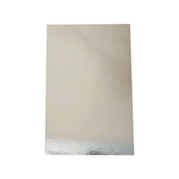 Confeta Standard Rectangle Cake Board, 11.5 x 7.5 Inches, 2mm Thickness, Silver, 50 Pieces/Pack Pack