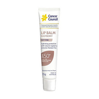 Cancer Council Lip Balm, 15gm, SPF 50+, Raspberry, Soft Pink, Each