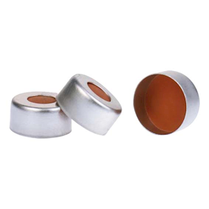 Livingstone Silver Crimp Cap, PTFE/Rubber, 11mm, Fits 2mL Vials, 100 Pieces/Pack Pack
