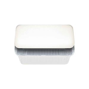Confoil Aluminium Foil Tray Lids, 156 x 78mm, Suitable for CF7219E-500, White, 500 Pieces/Pack Pack