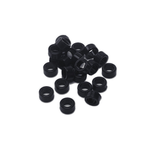 SILICONE MED INST CODE RINGS BLK 100/PK Pack