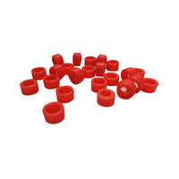 SILICONE MED INST CODE RINGS RED 100/PK Pack