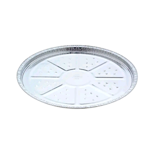 Coinfoil Pizza Tray, 740 mL, Perforated, Aluminium Foil, Recyclable, Large, 450 Pieces/Carton Carton