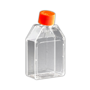 Corning Treated Cell Culture Flasks with Plug Seal Screw Cap, 10mL, 25cm^2, Rectangular, Canted Neck, PS, Sterile, 100/Pack Pack