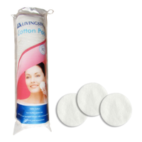 Livingstone Cosmetic Pad Round with Sealed Edge, 80 Pads/Bag, 24 Bags/Carton Carton