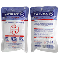 Qwik-Ice Instant Cold Pack, Ammonium Nitrate Free, 18 x 11cm, 198 Square cm, Recyclable Polyethylene & Nylon Pouch, Each Each