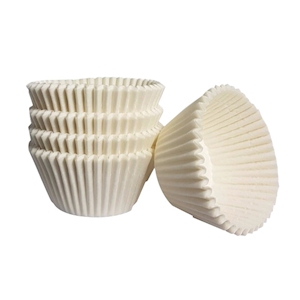 Confeta Paper Patty Pans, 850, 120 x 27(H) mm, 66mm Base, White, 5000 Pieces/Carton Carton