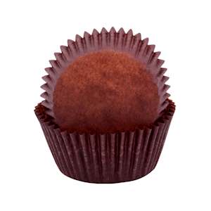 Confeta Paper Patty Pans, 570C, 126 x 38(H) mm, 50mm Base, Brown, 5000 Pieces/Carton Carton