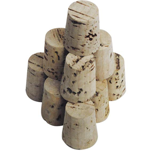 Cork, 27mm Height x 22mm Top x 17mm Base, 10/Pack Pack