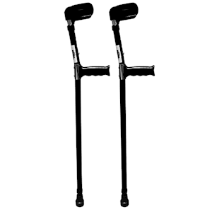 Livingstone Elbow Crutches, Aluminium, Adjustable, Extra Large, 125-134.5cm, 2/Pack Pair
