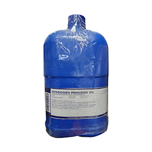 Hydrogen Peroxide 3pct (10 Volumes), Laboratory Grade, 2.5L Black HDPE Bottle, Each Each