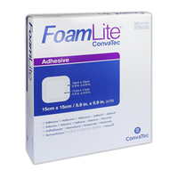 ConvaTec Foam Lite Adhesive Dressing, 15cm x 15cm, 10/Box Each