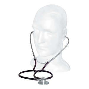 Livingstone Dual Head Stethoscope, Latex Free, Black Tube, Assembled, Each