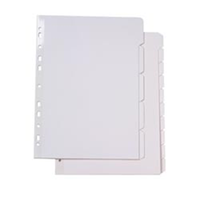 CUSTOMERISED DIVIDERS A4 WHITE1-5 MYLAR TABBS Set
