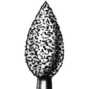 Livingstone Diamond Burs, Flame, ISO 257534 #16, Friction Grip, High Speed, Coarse, Each