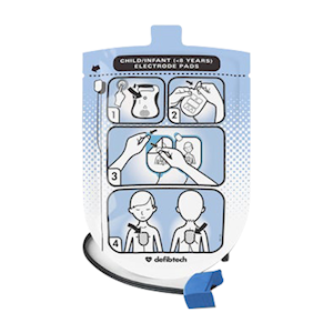 Defibtech Lifeline Paediatric Defibrillator Pads Package, for Lifeline AED/Fully Auto, 1 Pair Pair