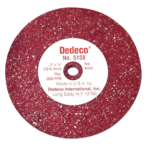 DEDECO LATHE WHL RED MED CRS 3X1/4inch Each