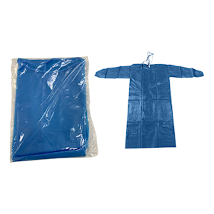 Galemed Isolation Gown with Tie, Full Back, AAMI Level 2, 45gsm, Nonwoven PP/PE, Small, 1/Pack, 100/Carton Carton