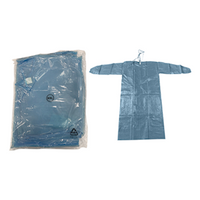 Galemed Isolation Gown with Tie, Full Back, AAMI Level 2, 45gsm, Nonwoven PP/PE, Double Extra Large, 1/Pack, 100/Carton Carton
