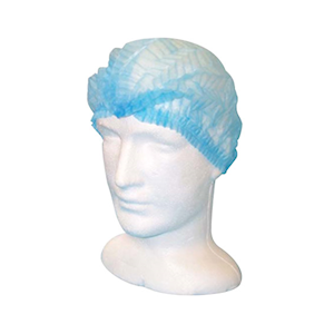Livingstone Disposable Crimped Hairnet Cap, 21 Inches, Double Elastic, Latex Free, HACCP, Blue, 250 Pieces/Dispenser Box