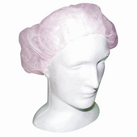 Livingstone Disposable Bouffant Hairnet Cap, Pink, Nonwoven, Latex Free, Double Elastic, 21 inches, 100/Bag Bag
