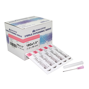 Livingstone Hypodermic Needle, 14 Gauge x 1.5 Inches, 38mm, Sterile, 100/Box Box
