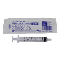 Livingstone Syringe, 3ml, Luer Lock Tip, Latex Free, Hypoallergenic, Non-Sterile, Loose