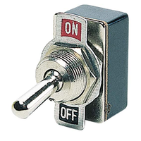 Switch, Toggle, Large, SPST, 125V AC, 3 Amps, Each Each