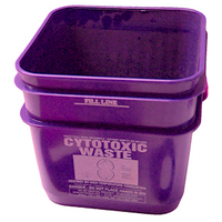 Livingstone Cytotoxic Waste Disposal Safe, 12L, Square, Base Only, Purple, Each Each