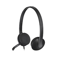 Logitech H340 USB Headset with Bi-Directional Microphone, 60(D) x 175(W) x 160(H) mm, Black, Each Each