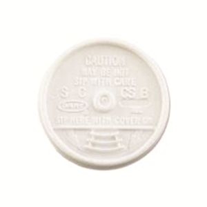 Dart Lids for 6oz Foam Cup, White, 1000/Carton Carton