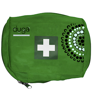 Duga Work Vehicle First Aid Kit, Small, 18 x 11 x 7cm, Green, Complete Set in Nylon Pouch, Each Each