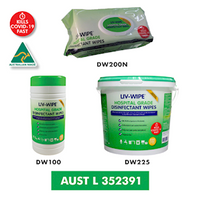 Out of Date, Hospital Grade Disinfectant Wipes, 20 x 30cm, TGA, 100/ Tub, 800/CT Original Unopened Condition, Price Discounted, While Stocks
