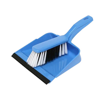 Edco Dust Pan & Brush Sets, Pan Dimensions: 220(W) x 110(D) mm, Brush Dimensions: 40(W) x 70(D) x 55(H) mm, Blue, Each Each