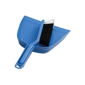 Livingstone Dustpan & Bannister Set, 32(L) x 22.5(W) x 8.5(H) cm, Plastic, Blue, Each