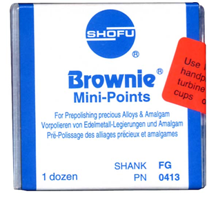 Shofu Brownie Polishers, Shank CA, Shape Cup, No 0401, 12/Pack Pack