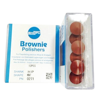 Shofu Brownie Polishers, Shank HP, Shape KN7, No 0271, 12/Pack Pack