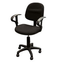 CHAIR CLERICAL WITH ARMS MED BACK BLACK HL- 04 EACH Each
