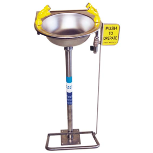 Speakman EyeWash Unit, Wall Mounted, with Hand and Foot Treadle, with Stainless Steel Bowl, Each Each